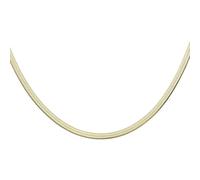 sourcing map Collier à chevrons en acier inoxydable de 5 mm de large, 50,8 cm de long, chaîne plate réglable pour femme, cadeau de bijoux, doré