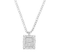 sourcing map Collier avec pendentif lettre initiale pour homme et femme en acier inoxydable, Pas de gemme