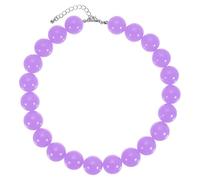 sourcing map Collier de grosses perles, collier de perles rondes en acrylique réglable pour femme, 16.54inch, Acrylique, Pas de gemme