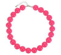 sourcing map Collier de grosses perles, collier de perles rondes en acrylique réglable pour femme, 16.54inch, Acrylique, Pas de gemme