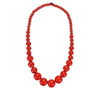sourcing map Collier de grosses perles, collier de perles rondes en bois, 27.56inch, Bois, Pas de gemme