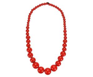 sourcing map Collier de grosses perles, collier de perles rondes en bois, 27.56inch, Bois, Pas de gemme