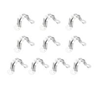 sourcing map Collier de Serrage 20mm Rigide Clip Tuyau Sangles, 2 Trou U-Forme 201 Inox Acier Support Tube Clips pour Eau Tube Tuyau Argenté 24 Pcs
