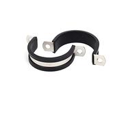sourcing map Collier de Serrage avec Insert en Caoutchouc Tuyau Pince Clip Serre Joint 40mm Diamètre en caoutchouc EPDM bordée en U Tube 2pcs