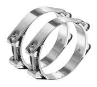 sourcing map Collier de serrage en T 105-115 mm en acier inoxydable 304 à double tête réglable pour tuyaux de radiateur industriels