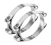 sourcing map Collier de serrage en T 65-75 mm en acier inoxydable 304 à double tête réglable pour tube de radiateur d'admission automobile pour tuyaux intermédiaires industriels