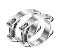sourcing map Collier de serrage en T de 130 à 140 mm en acier inoxydable 304 à double tête réglable pour tube de radiateur d'admission automobile pour tuyaux intermédiaires industriels