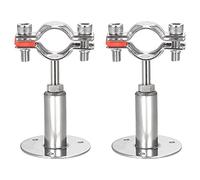 sourcing map Collier de Serrage Tuyau Pince Clip Mur Support Plafond Tube 304 Acier Inoxydable Réglable Tube Support pour 25-28mm Tube 2Pcs
