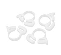 sourcing map Collier de Serrage Tuyau Pince Clip Serre Joint 17.2mm-19.2mm plastique Double Attaches Clips Blanc 4 pcs