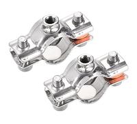 sourcing map Collier de Serrage Tuyau Pince Clip Serre Joint Mur Plafond Support Tube 304 Acier Inoxydable Réglable Tube Support Pince pour 25-28mm Tube 2Pcs