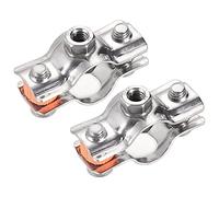 sourcing map Collier de Serrage Tuyau Pince Clip Serre Joint Mur Plafond Support Tube 304 Acier Inoxydable Réglable Tube Support pour 19-22mm Tube 2Pcs