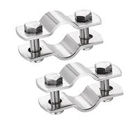 sourcing map Collier de Serrage Tuyau Pince Clip Serre Joint Mur Support Plafond Support Tube 304 Acier Inoxydable pour 27mm Tube 2Pcs