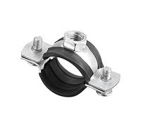 sourcing map Collier de Serrage Tuyau Pince Clip Serre Joint Réglable Tuyau Collet Serrage 25mm Paroi Plafond Montage Fer Tuyau Sangle Support 5Pcs