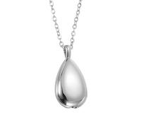 sourcing map Collier funéraire en forme de goutte pour cendres, collier funéraire imperméable avec entonnoir pour cendres de vos proches, animal domestique (argenté)