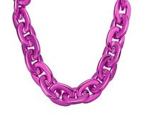 sourcing map Collier hip-hop en plastique épais détachable pour fête d'Halloween style punk années 80 et 90, 100cm/39.4", ABS, faux