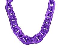 sourcing map Collier hip-hop en plastique épais détachable pour fête d'Halloween style punk années 80 et 90, 90cm/35.4", ABS, faux