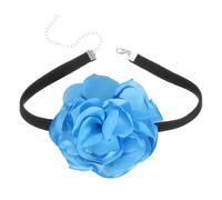 sourcing map Collier ras du cou réglable en velours pour femme, pour mariage, bal de fin d'année, bleu