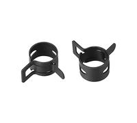 sourcing map Collier Serrage Acier Bande Agrafe 13mm Pince Ressort Tube Agrafe Noir Manganèse Acier 20Pcs