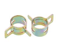 sourcing map Collier Serrage Acier Bande Agrafe 15mm Pince Ressort Tube Agrafe Manganèse Acier 10Pcs