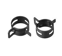 sourcing map Collier Serrage Acier Bande Agrafe 20mm Pince Ressort Tube Agrafe Noir Manganèse Acier 10Pcs