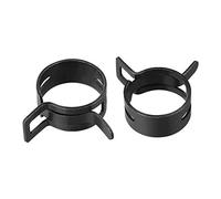 sourcing map Collier Serrage Acier Bande Agrafe 23mm Pince Ressort Tube Agrafe Noir Manganèse Acier 5Pcs