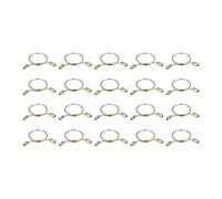 sourcing map Collier Serrage Carburant Ligne Tuyau Clip, 20pcs 19mm ID Apte 17-17.5mm Tuyau 65Mn Acier Unique Fil Tubes Ressort Pinces pour Air Tuyaux, Eau Tuyaux, Silicone Tubes