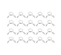 sourcing map Collier Serrage Carburant Ligne Tuyau Clip, 20pcs 6mm ID Apte 4.5-5mm Tuyau 304 Inox Acier Unique Fil Tubes Ressort Pinces pour Air Eau Tuyau Silicone Tube
