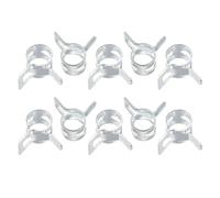 sourcing map Collier Serrage Ressort, 10pcs 65Mn Acier 4mm Interne Diamètre Basse Pression Air Clip Pinces Apte 4.3mm-4.5mm OD Carburant Conduites Silicone Vide Tuyaux, Zinc Plaqué