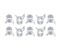 sourcing map Collier Serrage Ressort, 10pcs 65Mn Acier 5mm Interne Diamètre Basse Pression Air Clip Pinces Apte 5.5mm-5.8mm OD Carburant Conduites Silicone Vide Tuyaux, Zinc Plaqué