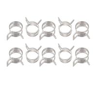 sourcing map Collier Serrage Ressort, 20pcs 65Mn Acier 12mm Interne Diamètre Basse Pression Air Clip Pinces Apte 13mm-14.3mm OD Carburant Conduites Silicone Vide Tuyaux, Nickel Plaqué