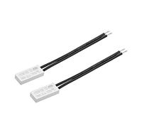 sourcing map Commutateur de température normalement fermé, contrôleur de commutateur de interrupteur de température de thermostat de commutateur thermique 125℃ N.C 5A 2 pièces