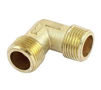 sourcing map Compresseur Air BSP 3/8 M/M Filetage 90 degré eau Mixte Connecteur tuyau carburant