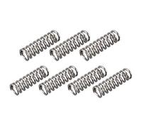 sourcing map Compression Ressort 1.2mm Fil Diamètre, 8mm OD, 25mm Libre Longueur Ressort Acier Extension Ressort Argent 7Pcs
