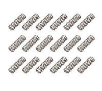 sourcing map Compression Ressort 1.2mm Fil Diamètre, 8mm OD, 25mm Libre Longueur Ressort Acier Extension Ressort Argent 18Pcs