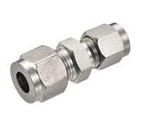 sourcing map Compression Tube Raccord 304 Inox Acier 6mm x 8mm Tube OD Double Virole Droit Raccord Adaptateur
