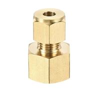 sourcing map Compression Tube Raccord G3/8 Femelle Filetage x 6mm Tube OD Droit Couplage Adaptateur Laiton