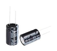 sourcing map Condensateur électrolytique 1000uF 63 V 16 x 16 mm, conducteurs radiaux en aluminium pour TV, moniteur LCD, VCD, 10 pièces