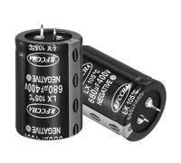 sourcing map Condensateur électrolytique à clipser 400 V 680 uF, 2 amplificateurs audio à 2 broches, condensateur électrolytique en aluminium pour filtre audio, appareils ménagers intelligents