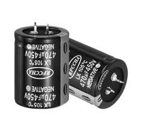 sourcing map Condensateur électrolytique à clipser 450 V 470 uF, 2 amplificateurs audio à 2 broches, condensateur électrolytique en aluminium pour filtre audio, appareils ménagers intelligents