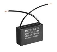 sourcing map Condensateur Ventilateur Plafond CBB61 1.5uF 450V AC 2 Fils Métallisé Polypropylène Condensateurs à Film 37x23.5x12.6mm pour Générateur Moteur Pompe à Eau