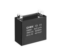 SOURCING MAP Condensateur Ventilateur plafond CBB61 8uF 450V AC Double Insert Film Polypropylène 47x23x41mm pour Générateur Moteur