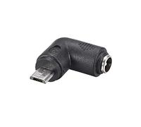 sourcing map Connecteur d'alimentation DC 90 degrés Angle Droit 5,5 mm x 2,1 mm Femelle vers Micro USB Mâle Coupleur Adaptateur Convertisseur