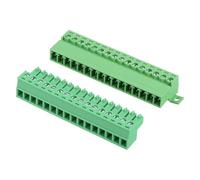 sourcing map Connecteur de bornier à vis à 16 broches, pas de 3,81 mm mâle et femelle pour circuit imprimé 300 V 8 A Connecteur de bornier vert pour projet électronique domestique