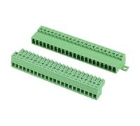 sourcing map Connecteur de bornier à vis à 22 broches, pas de 3,5 mm, mâle et femelle, connecteur à vis 300 V 8 A, connecteur de bornier vert pour projet électronique domestique