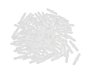 sourcing map Connecteur De Tuyau Blanc 100pcs pour Voiture 4mm Plastique