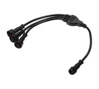 sourcing map Connecteur répartiteur en Y 3 conducteurs 3 broches, 30 cm 22 AWG IP65 en forme de Y 1 mâle vers 3 femelles pour éclairage LED