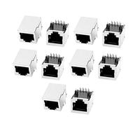 sourcing map Connecteur RJ45 Femelle 8P8C Modulaire 10 Pcs Réseau Blindé | Blindé, Connecteur LAN, Embase, PC Jack, Montage Sur Carte, Prise De Données