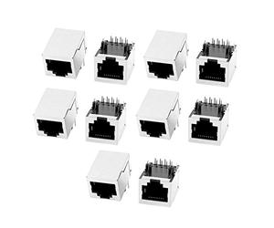sourcing map Connecteur RJ45 Femelle 8P8C Modulaire 10 Pcs Réseau Blindé | Blindé, Connecteur LAN, Embase, PC Jack, Montage Sur Carte, Prise De Données