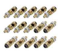 sourcing map Connecteurs d'Arrêt de Liaison Reliant le Bras de Servo, la Tige de Poussée avec Écrou et Vis pour Avion RC, D4x2.5mm, 15 Pièces