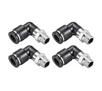 sourcing map Connexion à Pression Tube Raccord Mâle Coude 8mm Tube OD x 1/8 NPT Filetage Pneumatique Air Pousser Verrouillage Raccord 4Pcs